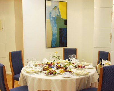 Table of restaurant the Poseidon Palace Hotel***** near Patras