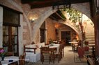 Interior 
          court of Venetian style in restaurant of Rethymno