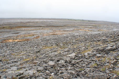 Randonnée dans le parc de Burren paysage de pierres à perte de vue