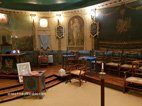 Visite de la loge ma&ccedil;onnique de Rochefort fresques murales