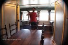 Visite de l'Hermione la salle à manger du capitaine