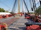 Visite de l'Hermione le pont et les canons