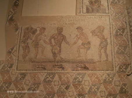 Visite de Patras le musée archéologique mosaïque les vendanges