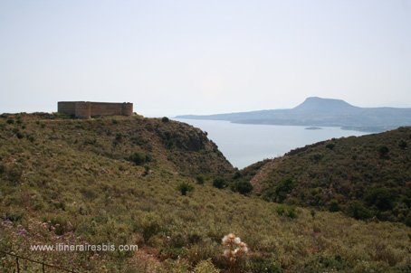 photo de la citadelle Turque de Aptera près de xania crète