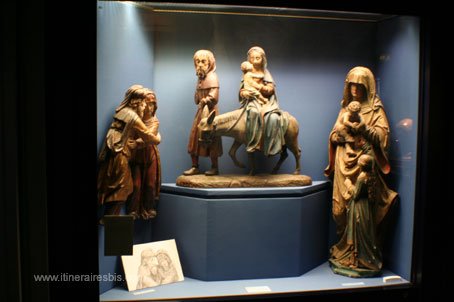Visite de Limerick Le musée Hunt sculptures en bois fuite en Egypte