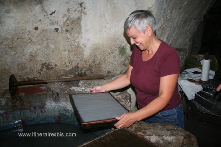 Photo visite amalfi musée de la Carterie, musée du papier fabrication du papier