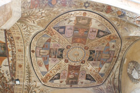 Visite de la ville de Sienne Palazzo Chigi Saracini le plafond