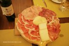 photo plateau de charcuteries restaurant Cusina e Butega à Ferrare
