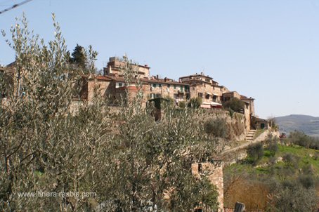 La route du Chianti le village de Montefioralle